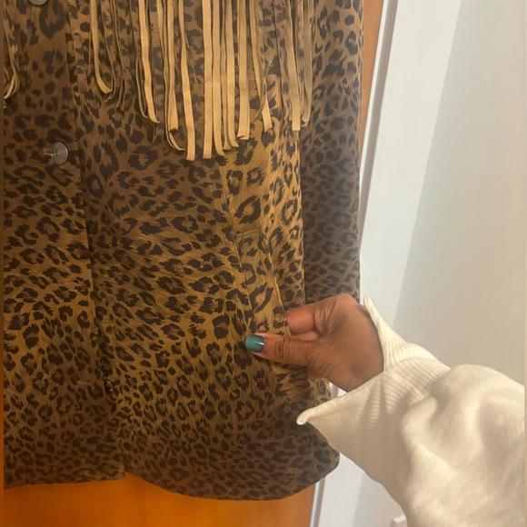 Free People Fringe Out Animal Print Jacket Size Small We The Free - Picture 10 of 14
